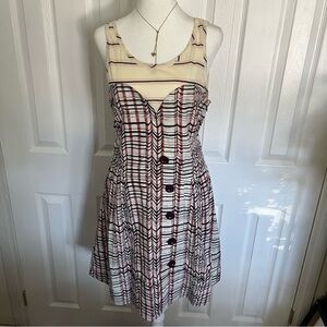 NWOT Marc By Marc Jacobs Cream‎ and Black Striped Mini Dress